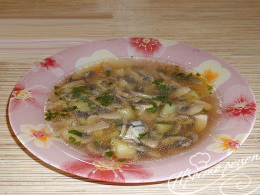 Суп грибной из шампиньонов