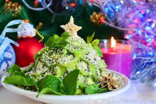Фруктовый салат «Новогодняя ёлка»