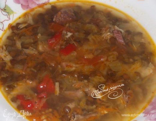 Овощной суп из чечевицы