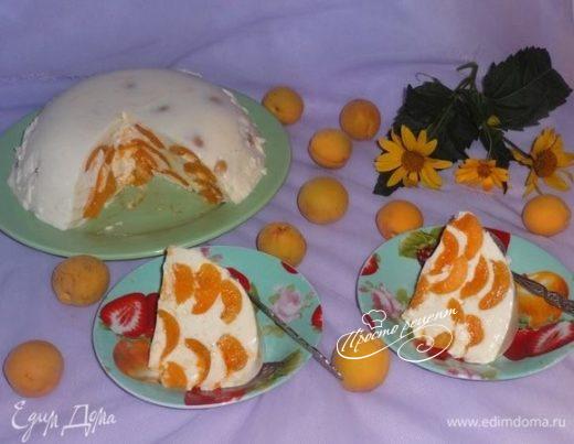 Желейный торт «Абрикосы в сметане»