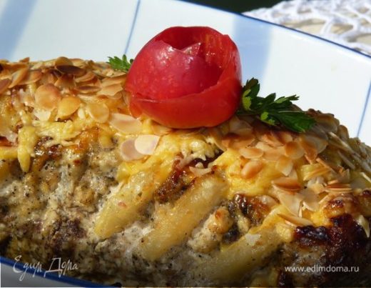 Запеченная корейка с ананасами